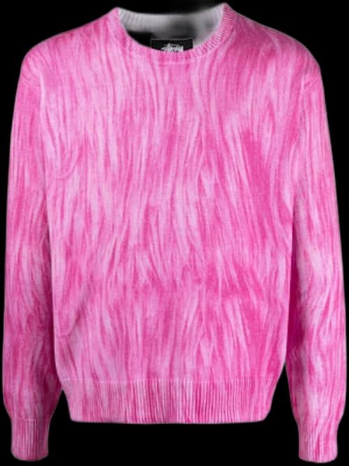 Stussy Printed Fur Sweater Pink