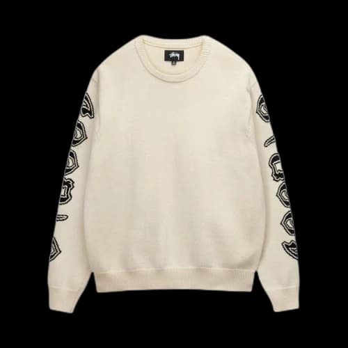 Stussy Sleeve Logo Sweater 'Natural'