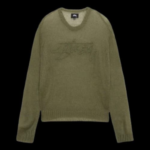 Stussy Loose Knit Logo Sweater 'Cypress'