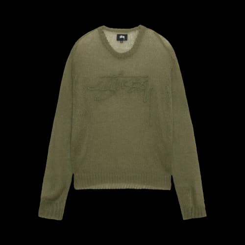 Stussy Loose Knit Logo Sweater 'Cypress'