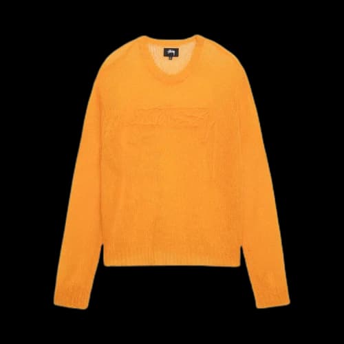 Stussy Loose Knit Logo Sweater 'Orange'