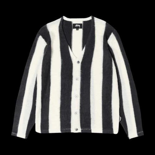Stussy Stripe Brushed Cardigan 'Natural'