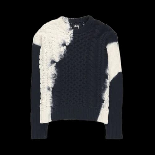 Stussy Tie Dye Fisherman Sweater 'Black'