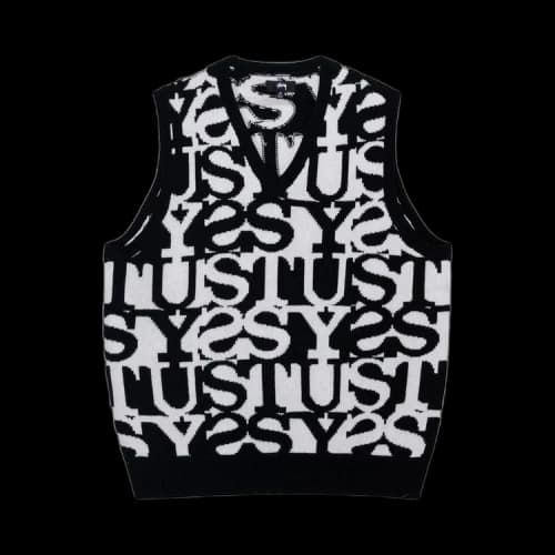 Stussy Stacked Sweater Vest 'Ivory'