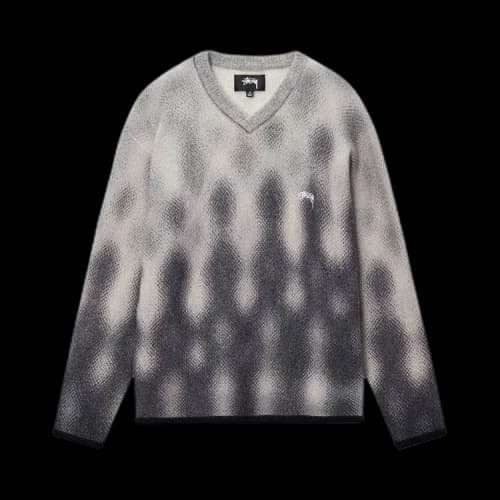 Stussy Gradient Dot Brushed Sweater 'Grey'