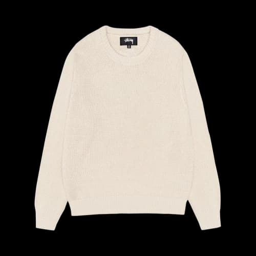 Stussy Surfman Icon Cotton Linen Crew Ivory