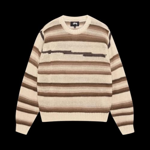 Stussy Tonal Stripe Sweater 'Brown'