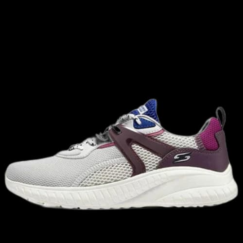Skechers Bobs Squad Chaos Shoes 'Grey Purple White' (Women's)