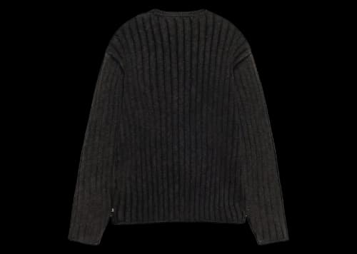 Stussy Cotton Slub Rib Crew Black