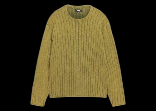 Stussy Cotton Slub Rib Crew Green