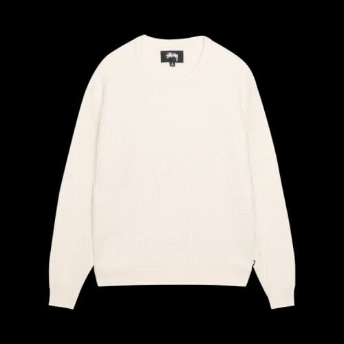 Stussy Waffle Knit Cashmere Crew 'Natural'