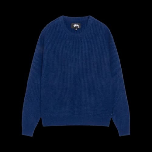 Stussy Waffle Cashmere Crew 'Navy'