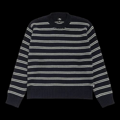 Stussy Stripe Knit Crew 'Ocean'