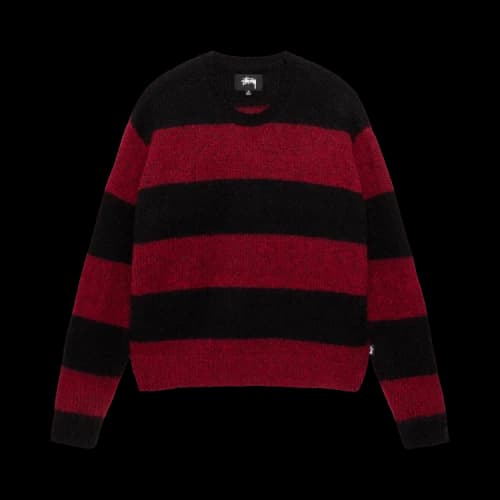 Stussy Big Stripe Crew 'Red'