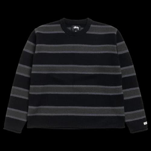 Stussy Striped Wool Sweater 'Black'