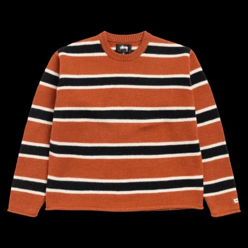 Stussy Striped Wool Sweater 'Umber'