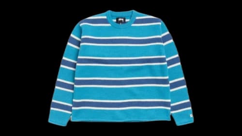 Stussy Striped Wool Sweater Blue