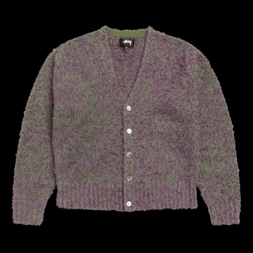 Stussy Textured Cardigan 'Purple/Green'