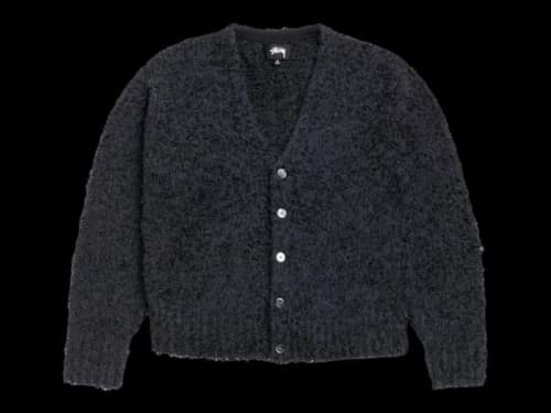 Stussy Textured Cardigan Black