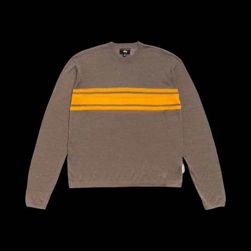 Stussy Lightweight Striped Sweater 'Brown'