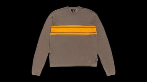 Stussy Lightweight Striped Sweater Brown