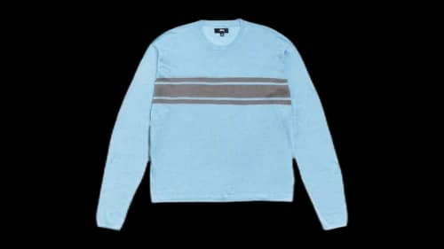 Stussy Lightweight Striped Sweater Blue