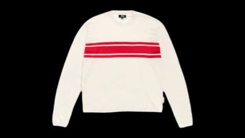 Stussy Lightweight Striped Sweater Bone