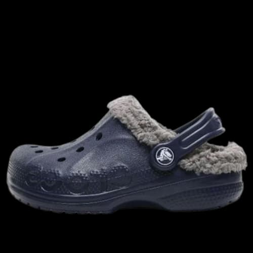 (GS) Crocs Baya Lined Clogs 'Navy Grey'