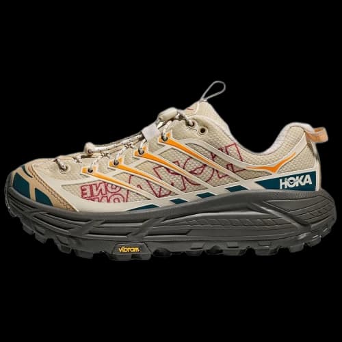 HOKA ONE ONE Mafate Three 2 Trail Running Shoes Unisex Beige Orange