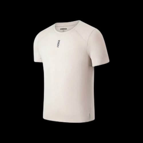 HOKA ONE ONE Running T Shirts Men's River Stone Gray Crew Neck