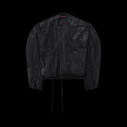 Ottolinger Glazed Denim Zip Jacket 'Black'