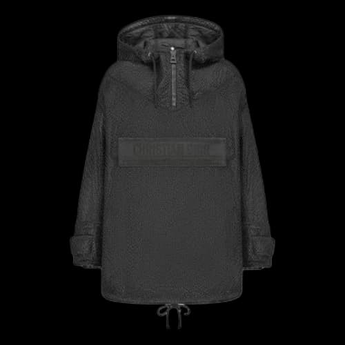DIOR Mesh Technology Mesh Hooded Thick Jacket For Beige