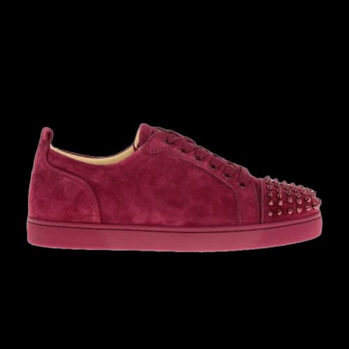 Christian Louboutin Louis Junior Spikes Flat 'Wine'