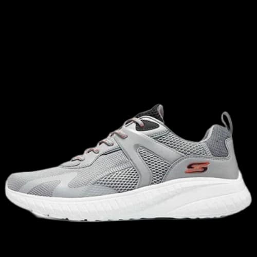 Skechers Bobs Squad Chaos Men Memory Foam Trainer Shoes 'Grey'