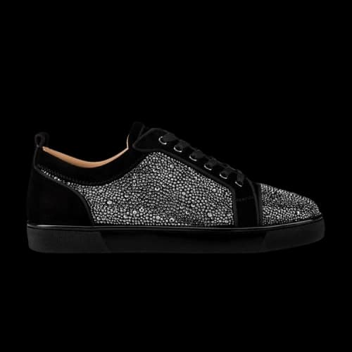 Christian Louboutin Louis Junior Strass Flat 'Black'