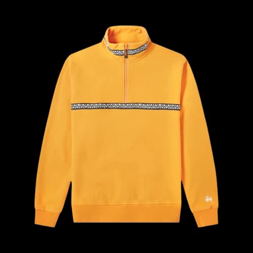 Stussy Woven Tape Mock Neck 'Orange'