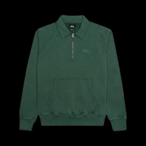 Stussy Polo Zip Fleece 'Green'