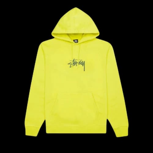 Stussy Stock Logo App. Hoodie 'Lemon'