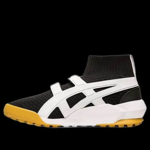 Onitsuka Tiger Knit Trainer Black White Yellow