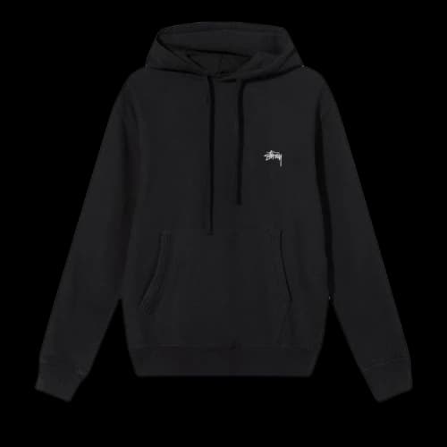 Stussy Stock Logo Hoodie 'Black'