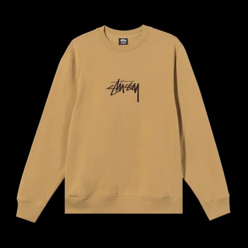 Stussy Stock Applique Crew 'Khaki'