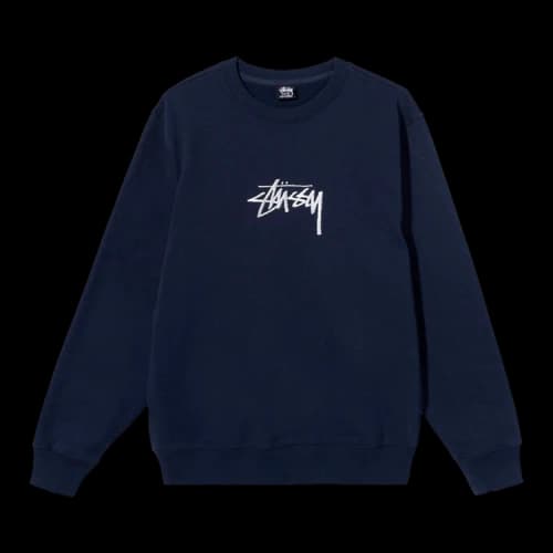 Stussy Stock Applique Crew 'Navy'