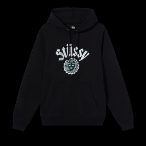 Stussy City Seal Applique Hood 'Black'