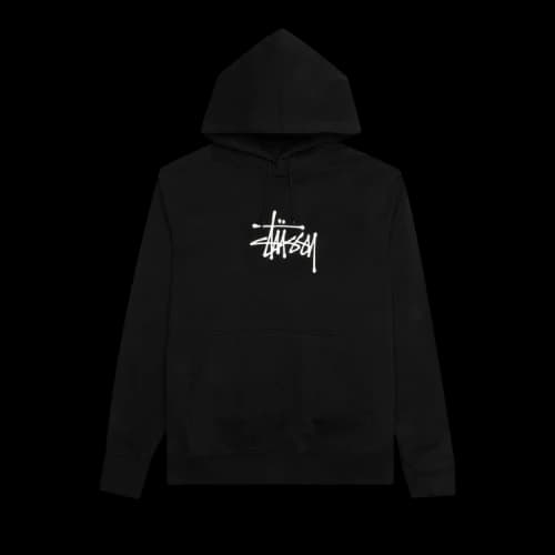Stussy Basic Applique Hood 'Black'