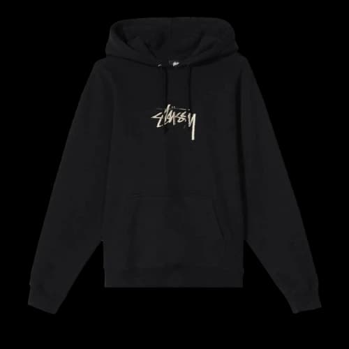 Stussy Stock Logo Appliqué Hoodie 'Black'