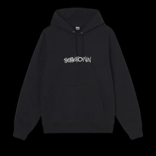 Stussy Serotonin Embroidered Hoodie 'Black'