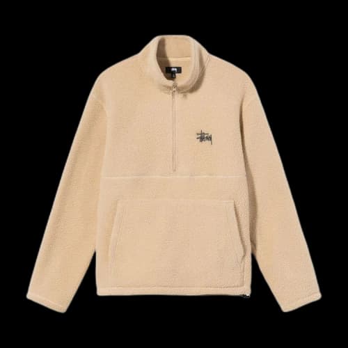 Stussy Half Zip Mock 'Beige'