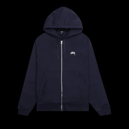 Stussy Stock Logo Zip Hood 'Navy'