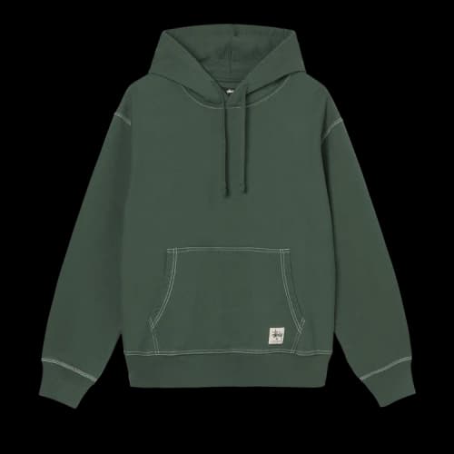 Stussy Contrast Stitch Label Hood 'Forest'