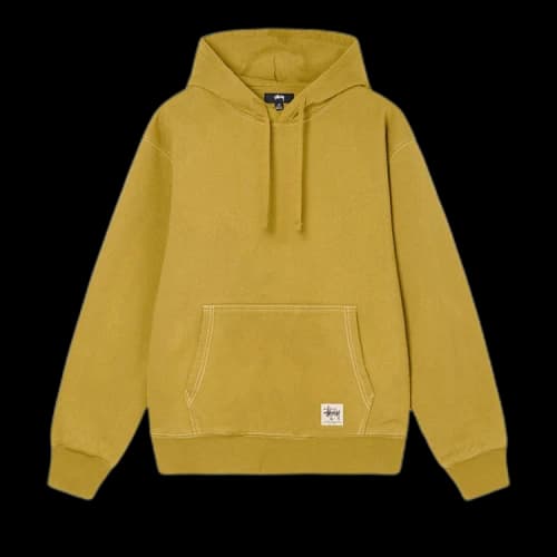 Stussy Contrast Stitch Label Hoodie Gold